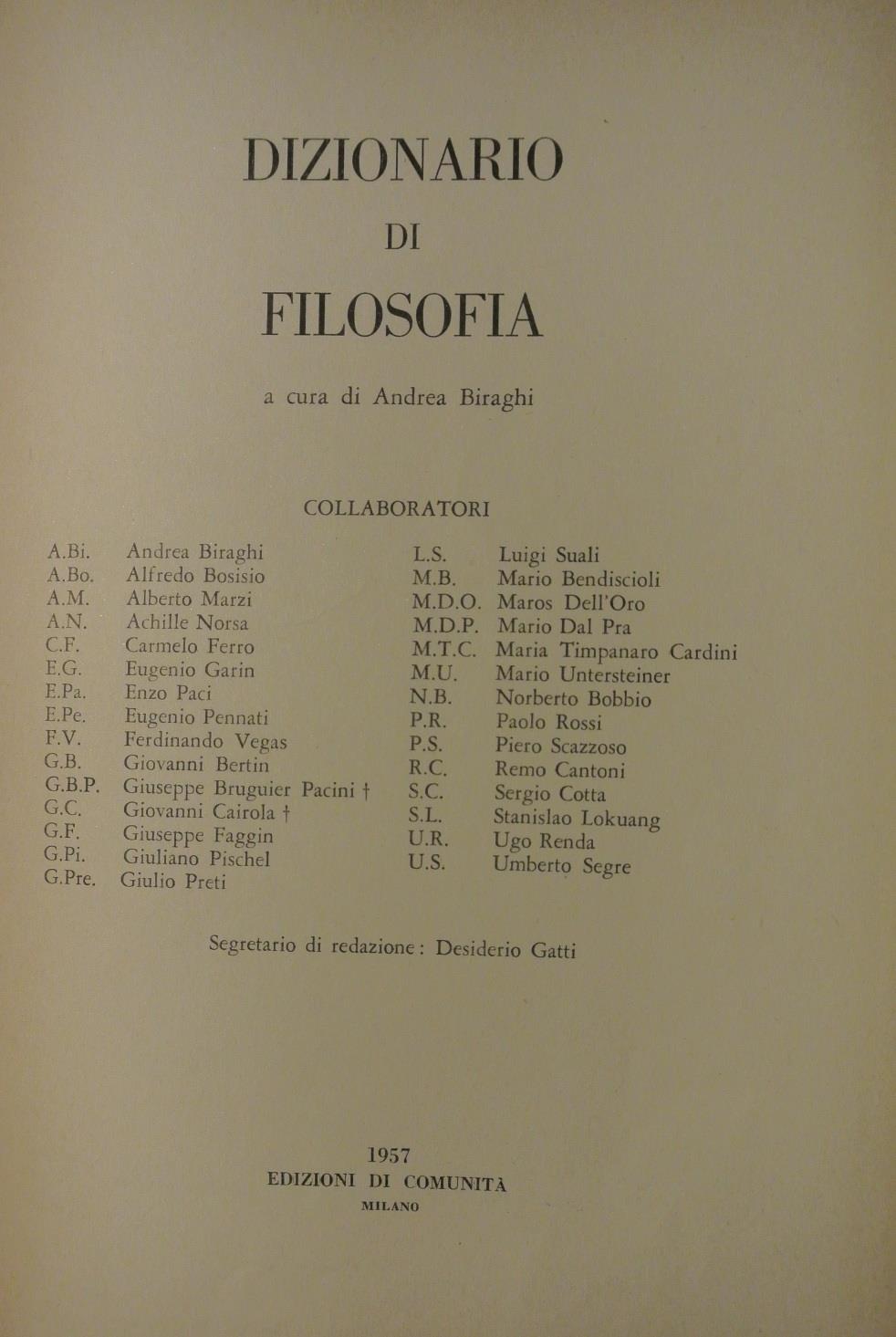 Dizionario di filosofia