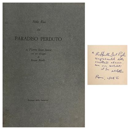 Dal Paradiso Perduto di Pierre Jean Jouve - Nelo Risi - copertina