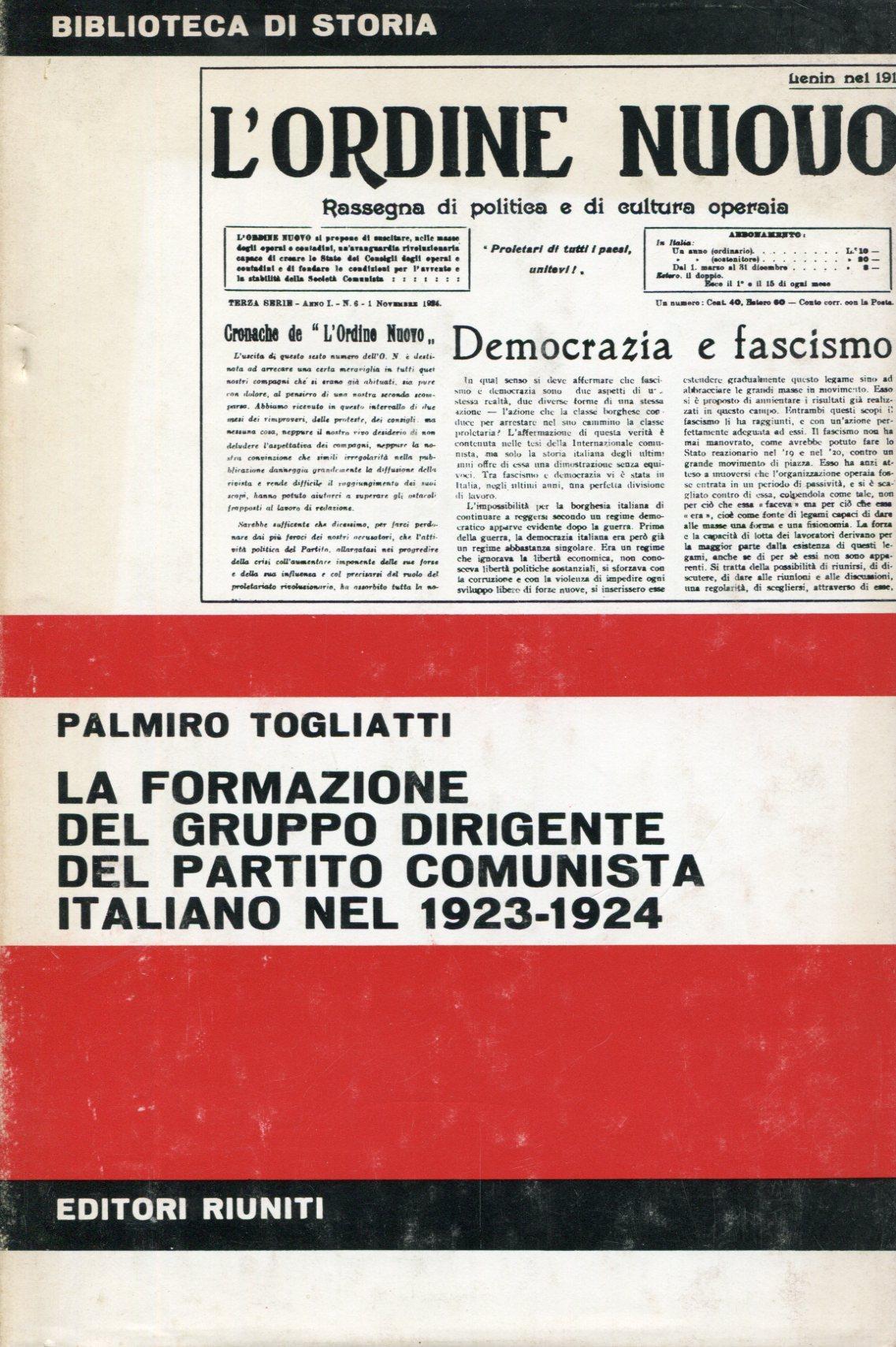 La formazione del gruppo dirigente del partito comunista italiano nel 1923-1924