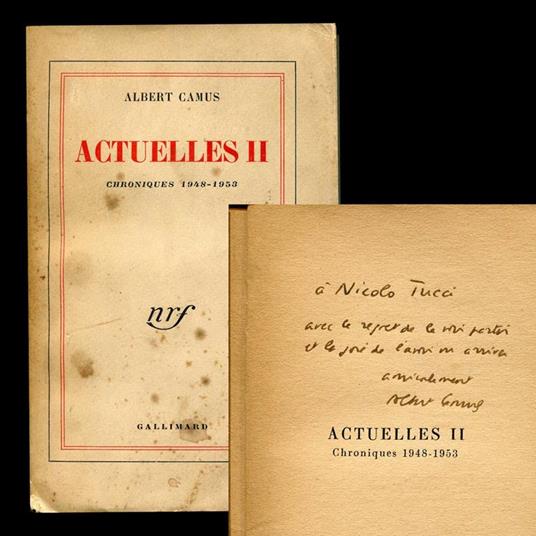 Actuelles II. Chroniques 1948-1953 - Albert Camus - copertina