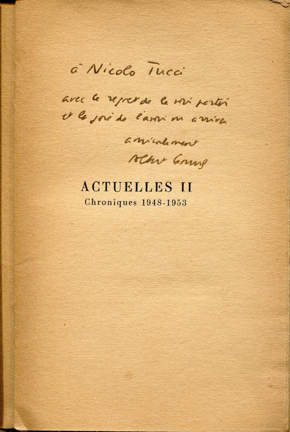 Actuelles II. Chroniques 1948-1953
