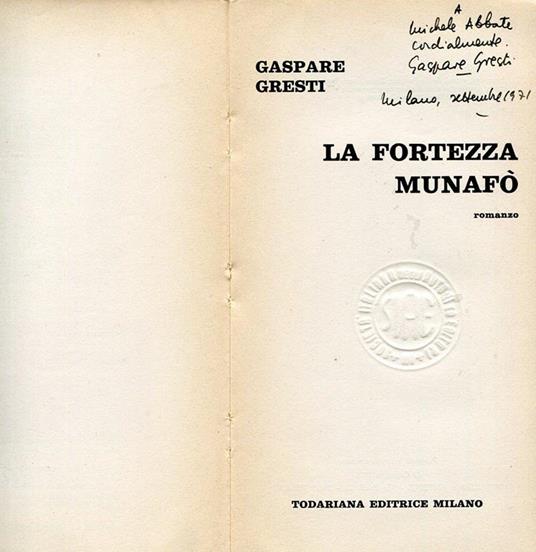 La fortezza Munafò - Gaspare Gresti - copertina