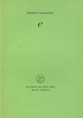 E. Parole mate Parole pòvare - Ernesto Calzavara - copertina