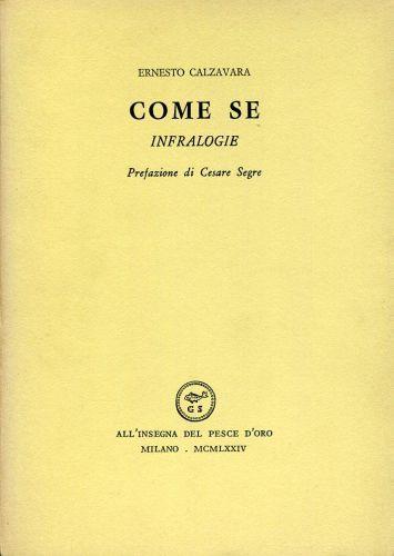 Come se Infralogie - Ernesto Calzavara - copertina