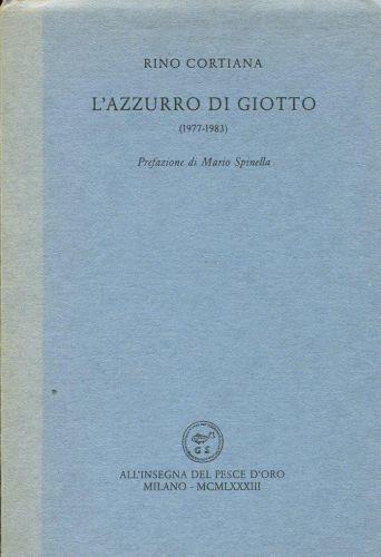 L' azzurro di Giotto (1977-1983) - Rino Cortiana - copertina