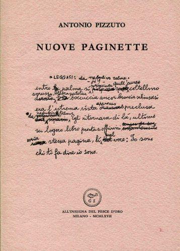 Nuove paginette - Antonio Pizzuto - copertina