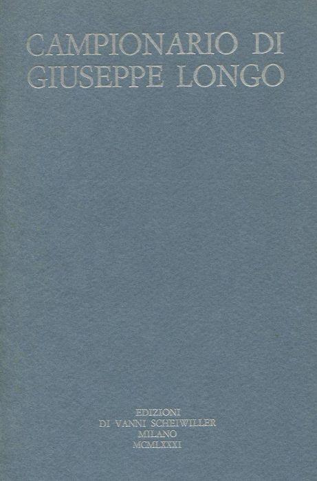 Campionario di Giuseppe Longo - Antonio Altomonte - copertina
