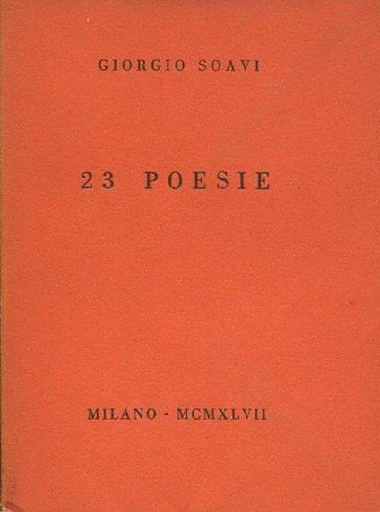 23 poesie - Giorgio Soavi - copertina