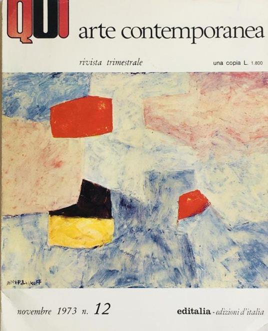 Qui Arte Contemporanea. Novembre 1973. N. 12 - copertina