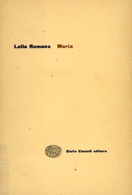 Maria - Lalla Romano - copertina