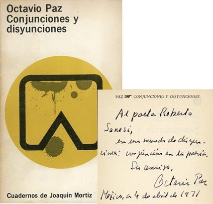 Conjunciones y disyunciones - Octavio Paz - copertina