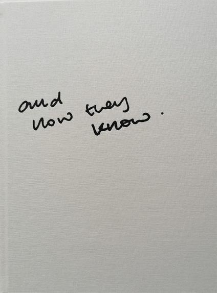 And now they know - copertina