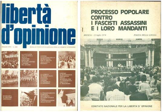 Maggio 1974. con il supplemento: Processo popolare contro i fascisti assassini e loro mandanti - copertina