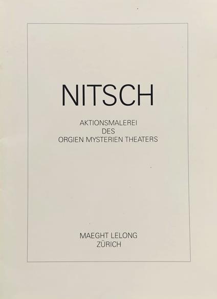 Nitsch. Aktionsmalerei des Orgien Mysterien Theaters - Hermann Nitsch - copertina