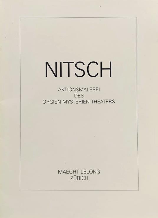 Nitsch. Aktionsmalerei des Orgien Mysterien Theaters - Hermann Nitsch - copertina