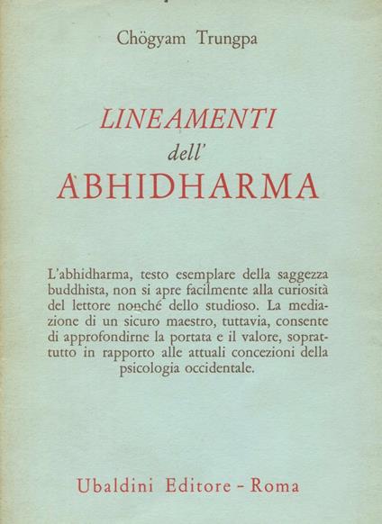 Lineamenti dell'Abhidharma - Trungpa Chögyam - copertina