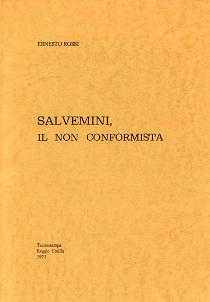 Salvemini, il non conformista - copertina