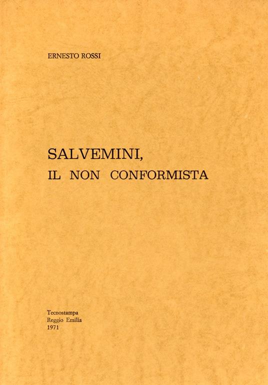 Salvemini, il non conformista - copertina
