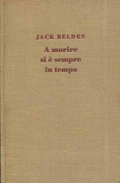 A morire si è sempre in tempo - copertina