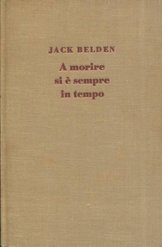 A morire si è sempre in tempo - copertina