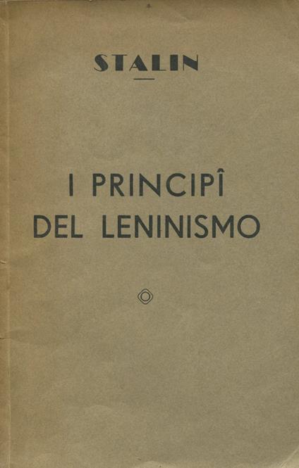 I principi del leninismo - Stalin - copertina