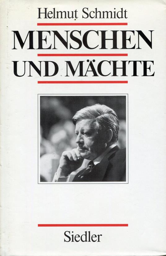 Menschen und Machte - Helmut Schmidt - copertina
