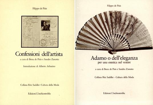 Confessioni dell'artista - Adamo o dell'eleganza - copertina