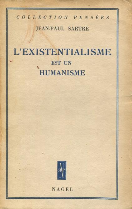 L' Existentialisme est un Humanisme - copertina