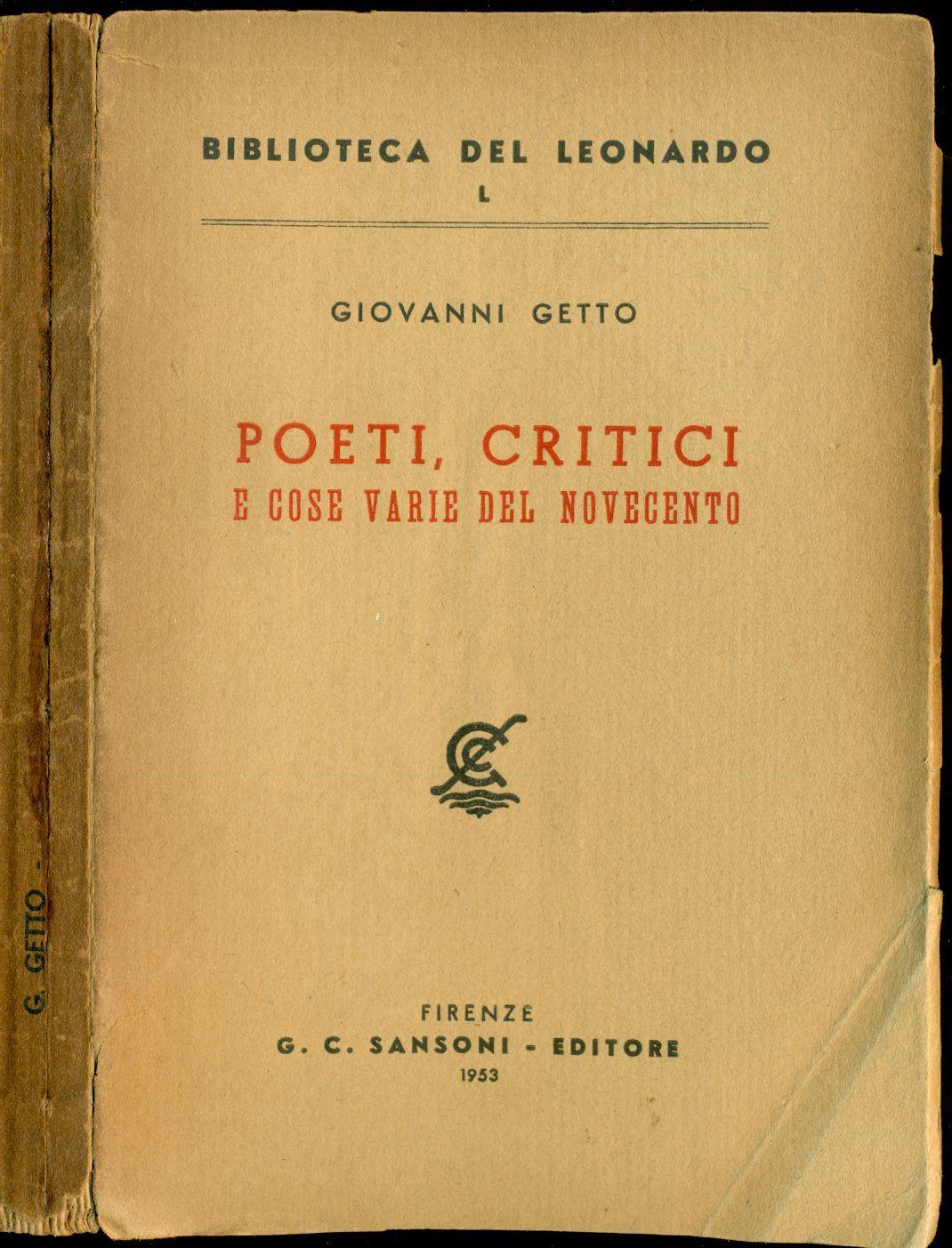 Poeti, critici e cose varie del Novecento