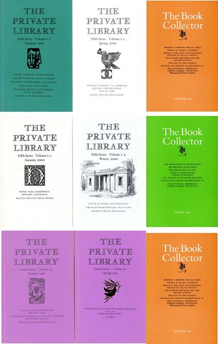 The Private Library. Quarterly Journal of the Private Libraries Association - copertina