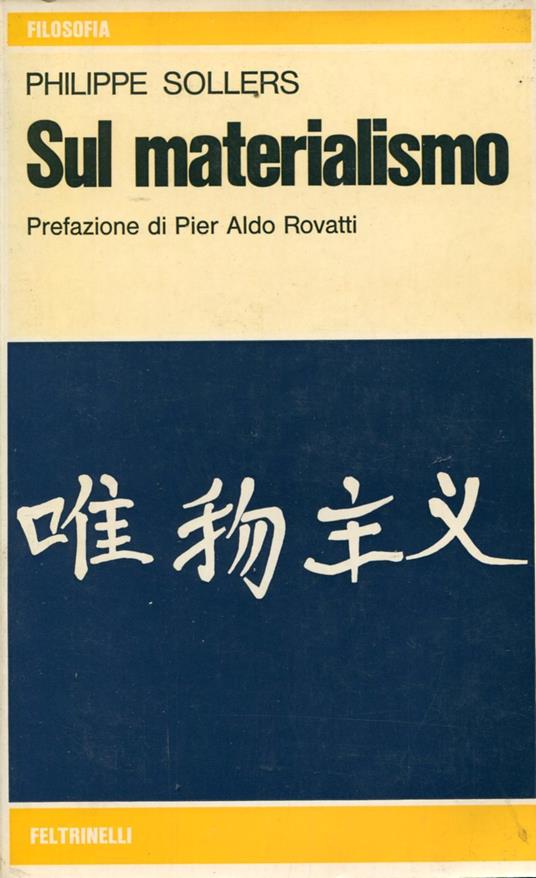Sul materialismo - Philippe Sollers - copertina
