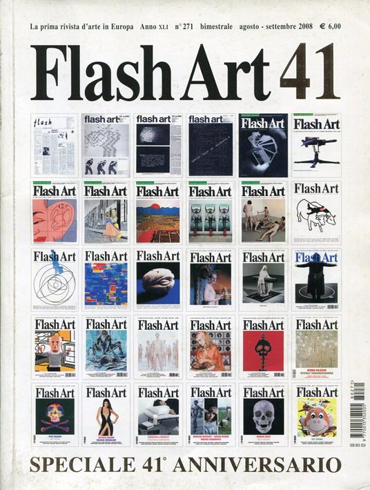 Flash Art. Anno XLI - N. 271 - Agosto-Settembre 2008. Speciale 41° Anniversario - copertina