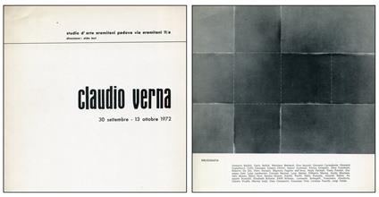 Claudio Verna. Studio d'Arte Eremitani 1972 - Claudio Verna - copertina