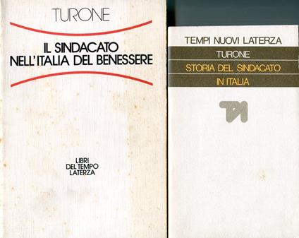 Il sindacato nell'Italia del benessere - Sergio Turone - copertina