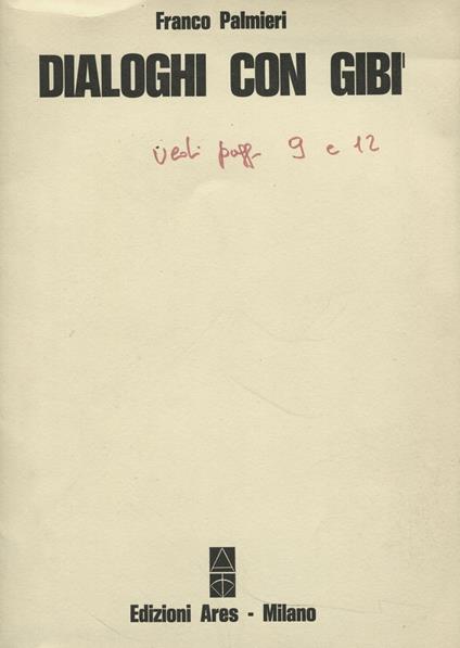 Dialoghi con Gibì. Ricordo di Giambattista Vicari - Franco Palmieri - copertina
