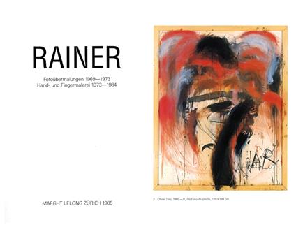 Rainer. Fotoubermalungen 1969-1973. Hand-und Fingermalerei 1973-1984 - copertina