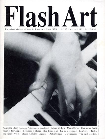 Flash Art. Marzo 1993, N. 173 - copertina