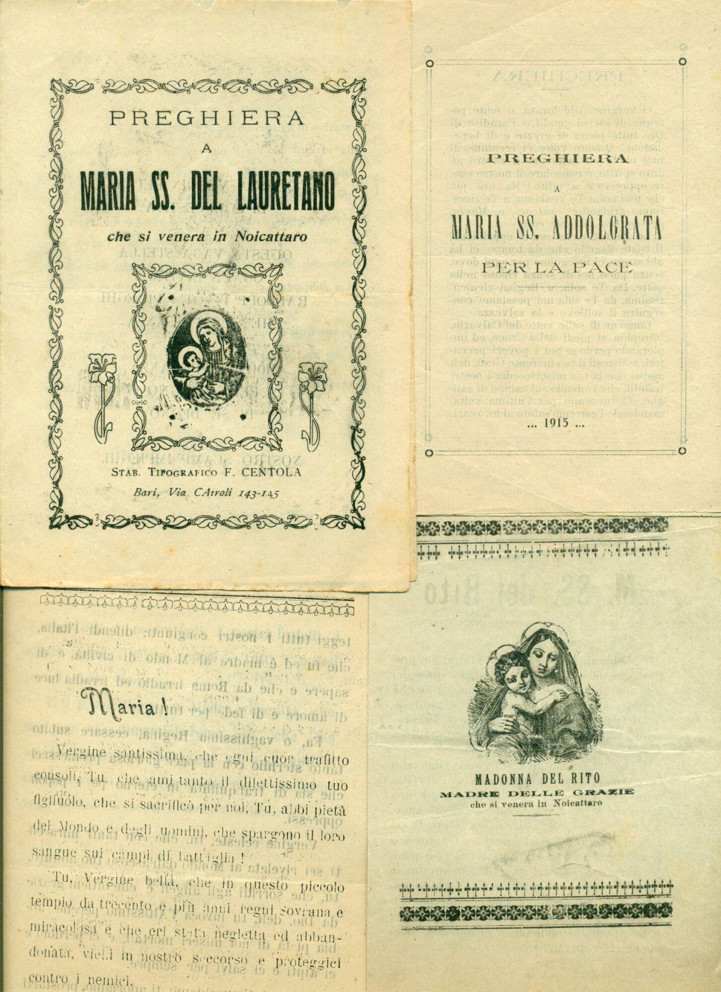 4 foglietti di preghiera