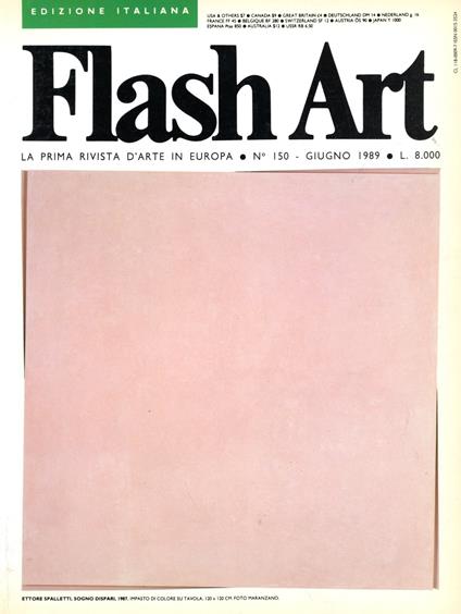 Flash Art. Giugno 1989, N. 150 - copertina