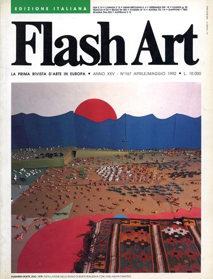 Flash Art. Aprile/Maggio 1992, N. 167 - copertina