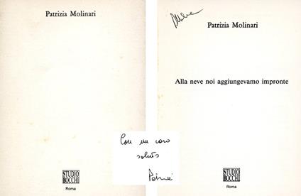 Alla neve noi aggiungevamo impronte - copertina