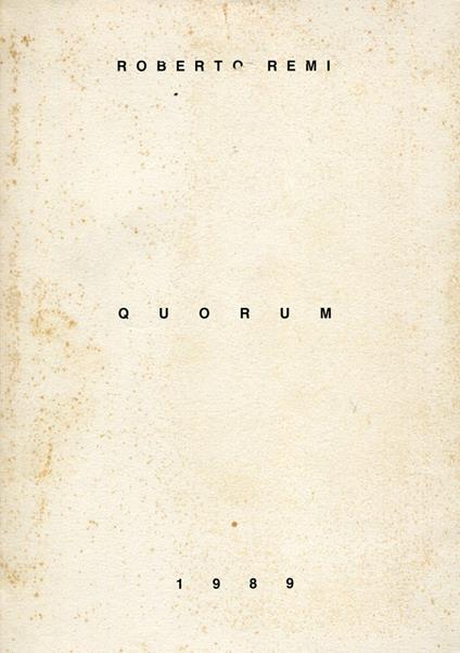 Quorum - copertina
