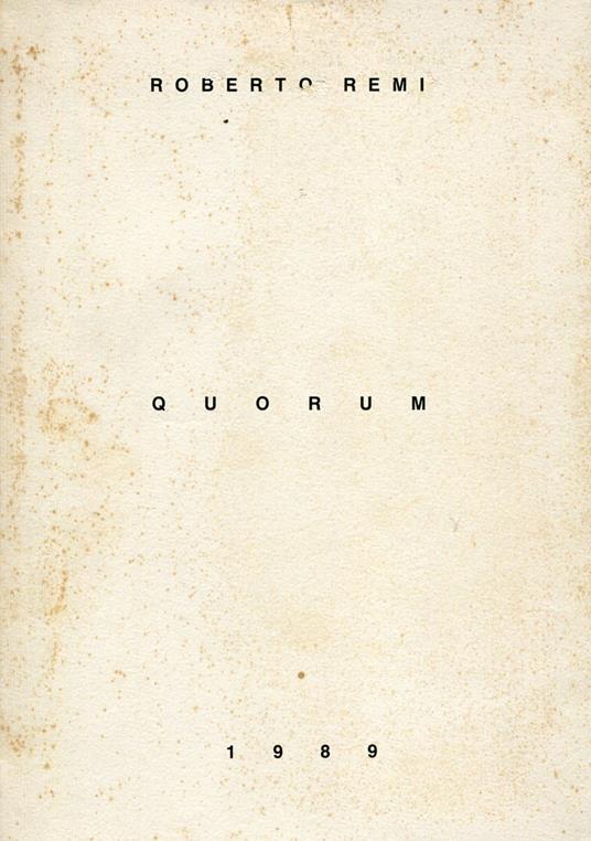 Quorum - copertina