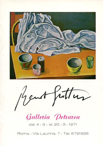 Renato Guttuso. Galleria Petrarca 1971 - Renato Guttuso - copertina