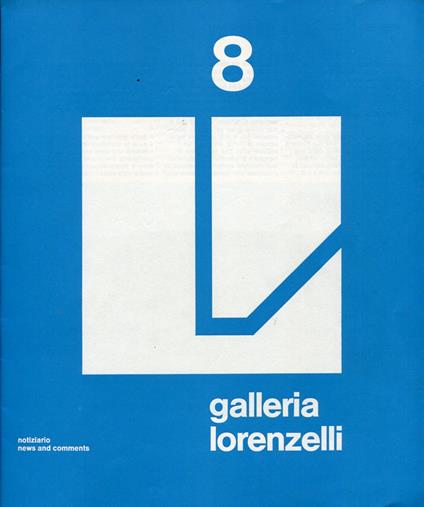 Notiziario n. 8 della Galleria Lorenzelli. Giugno 1978. Donald Locke. Giorgio Griffa - copertina