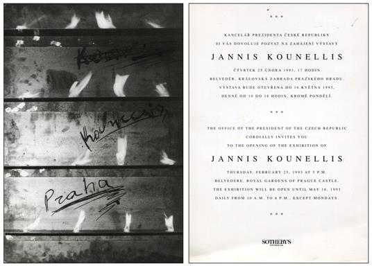 Jannis Kounellis. Royal Garden of Prague Castle 1993 - copertina