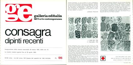 Consagra dipinti recenti - copertina