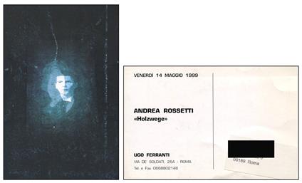 Andrea Rossetti. "Holzwege" - Andrea Rossetti - copertina