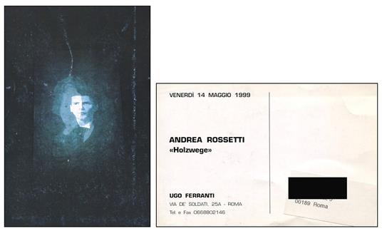 Andrea Rossetti. "Holzwege" - Andrea Rossetti - copertina