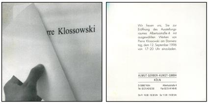 Pierre Klossowski - Pierre Klossowski - copertina